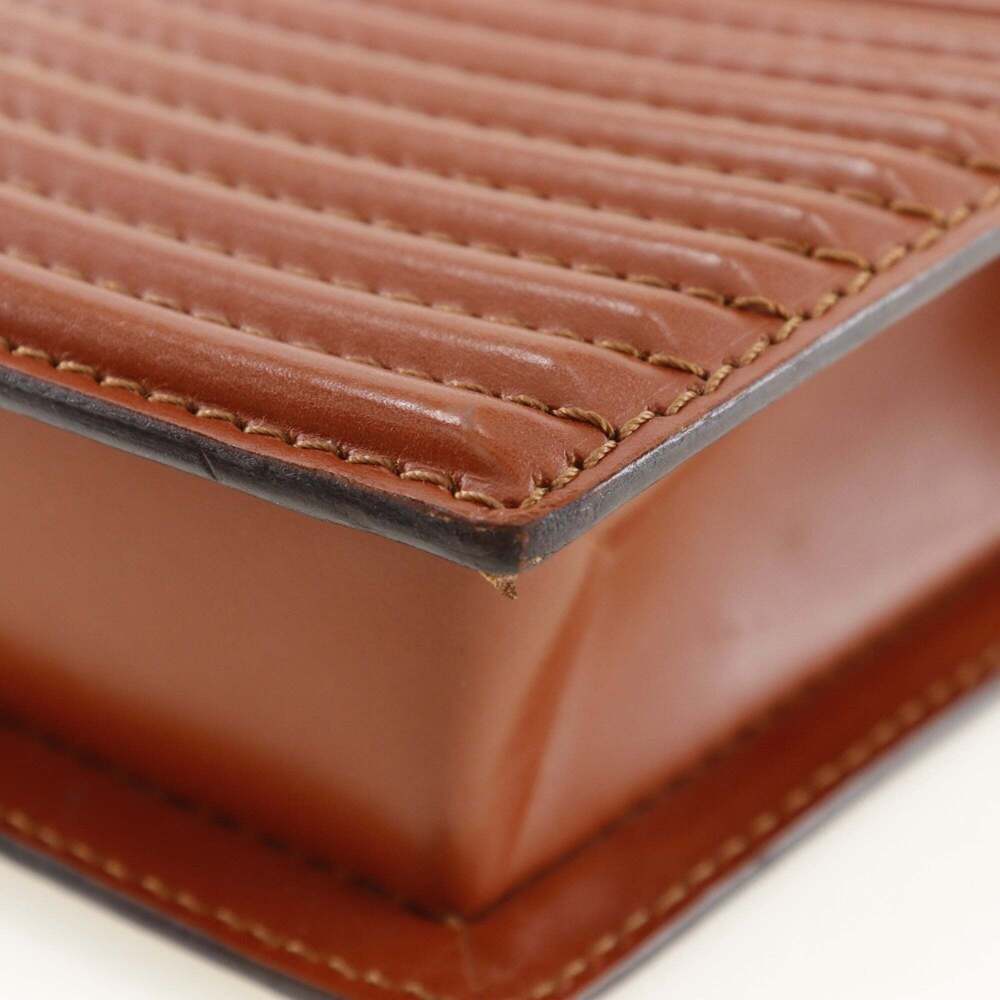 LOUIS VUITTON Authentic Brown Leather Shoulder Bag - Picture 5 of 13